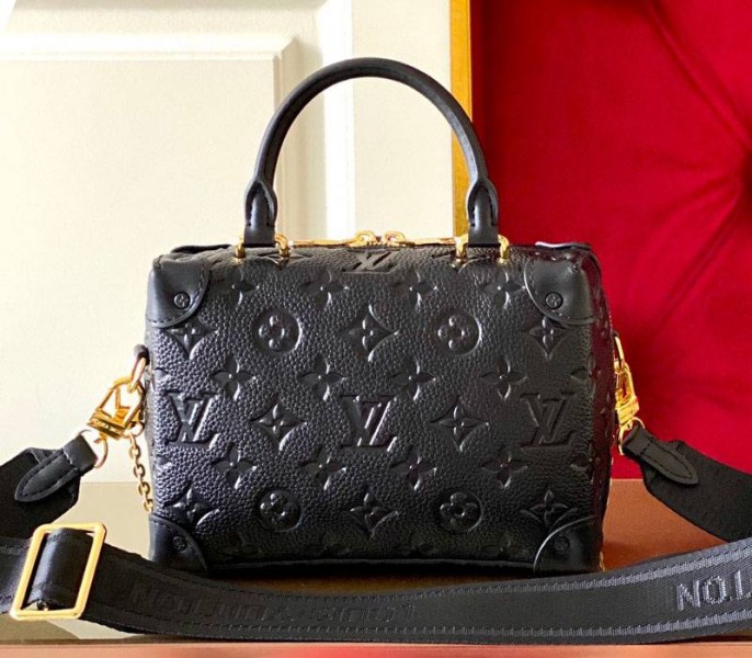 Louis Vuitton Monogram Empreinte Petite Malle Souple Handbag In Black - Louis Vuitton