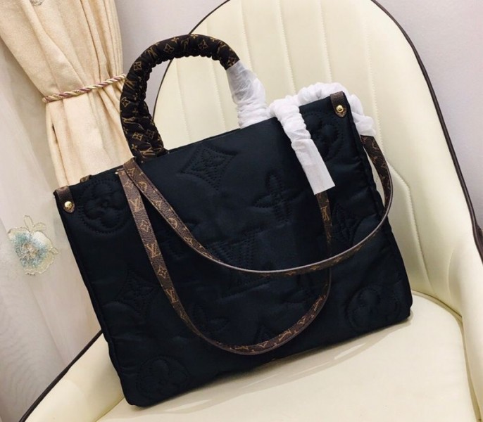 Louis Vuitton Econyl Regenerated Nylon Onthego GM Tote In Black - Louis Vuitton