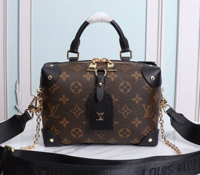 Louis Vuitton Monogram Canvas Petite Malle Souple Handbag In Black - Louis Vuitton