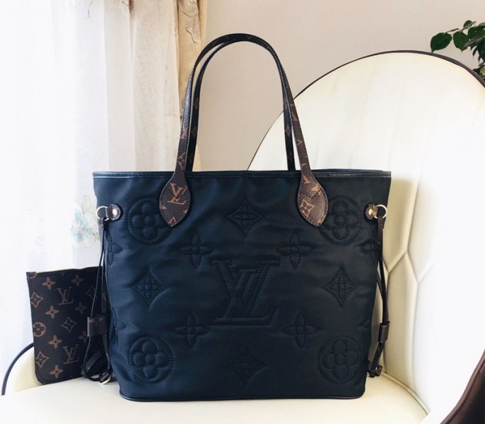 Louis Vuitton Econyl Regenerated Nylon Neverfull MM Tote In Black - Louis Vuitton