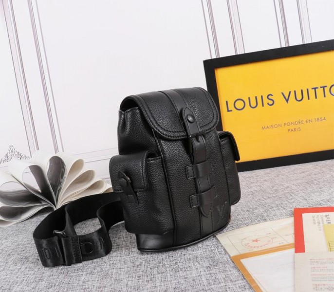 Louis Vuitton Taurillon Leather Christopher XS Backpack In Black - Louis Vuitton