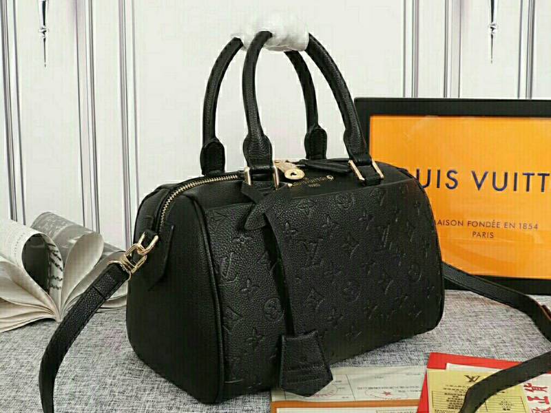 Louis Vuitton Monogram Empreinte Speedy Bandouliere 25 Handbag In Black - Louis Vuitton