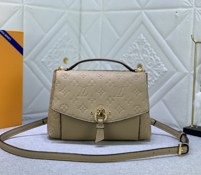 Louis Vuitton Monogram Empreinte Leather Blanche BB Handbag In Beige - Louis Vuitton
