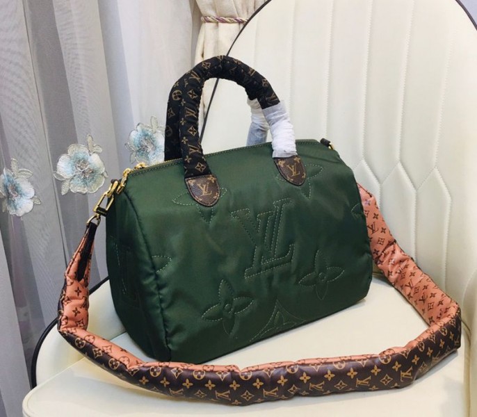 Louis Vuitton Econyl Regenerated Nylon Speedy Bandouliere 30 Handbag In Khaki Green - Louis Vuitton