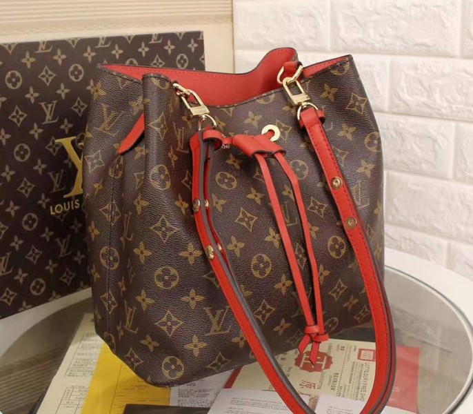 Louis Vuitton Monogram Canvas NeoNoe MM Bag In Coquelicot - Louis Vuitton