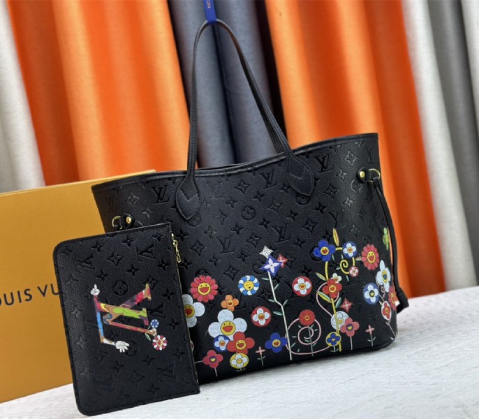 Louis Vuitton X TM Monogram Empreinte Neverfull MM In Black With Style 2 - Louis Vuitton