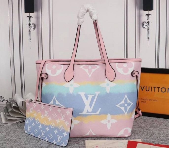 Louis Vuitton Seasonal Escale Neverfull MM Tote In Pastel Pink - Louis Vuitton