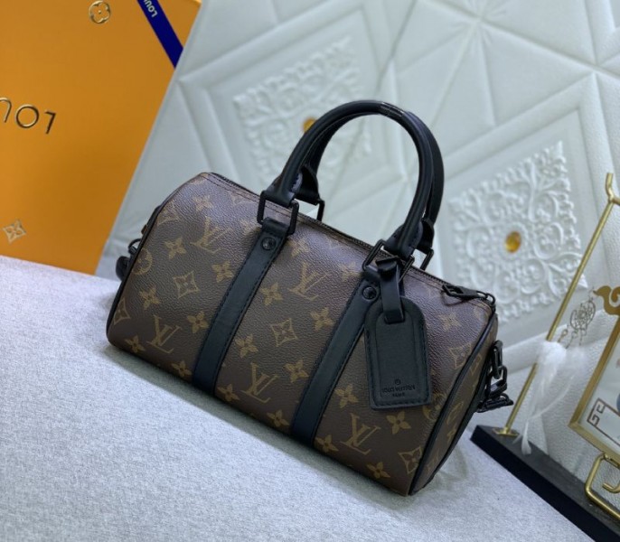 Louis Vuitton Monogram Canvas Keepall Bandouliere 25 In Black - Louis Vuitton