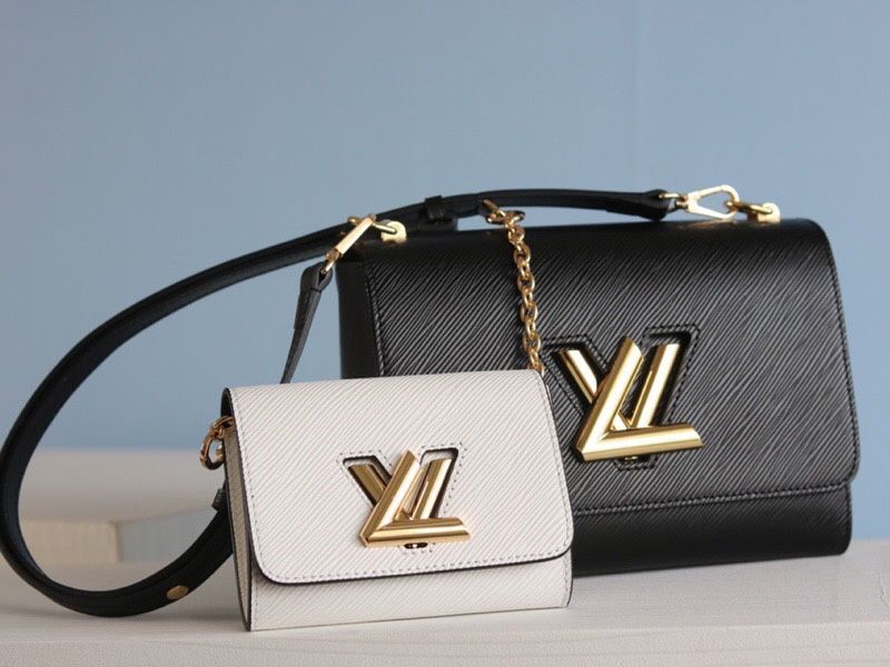 Louis Vuitton Epi Leather Twist MM And Twisty Bag In Black And White - Louis Vuitton