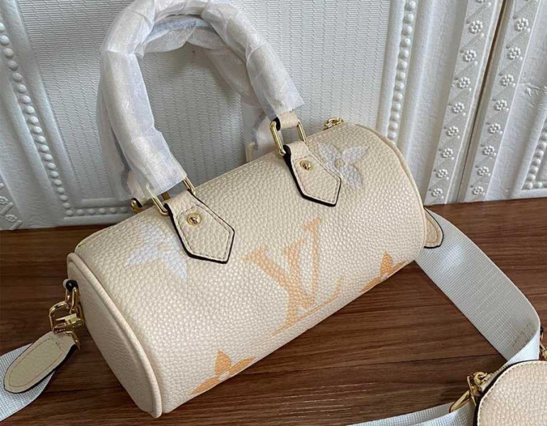 Louis Vuitton Bicolor Monogram Empreinte Papillon BB Bag In Cream And Saffron - Louis Vuitton
