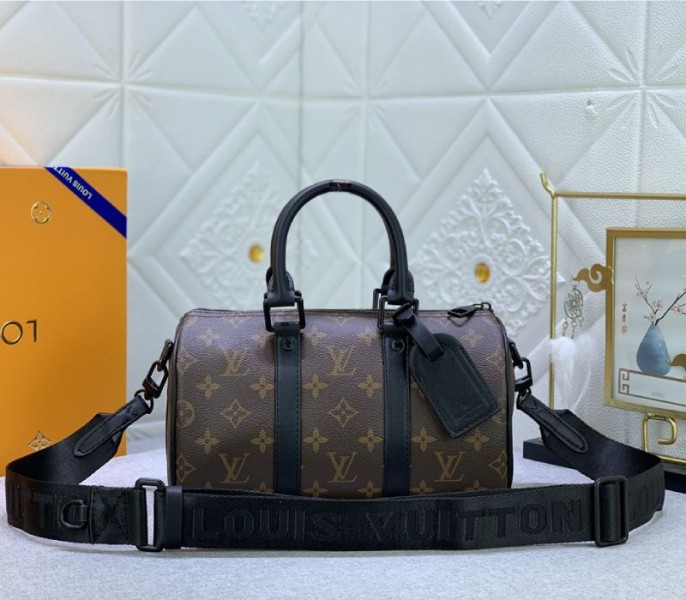 Louis Vuitton Monogram Canvas Keepall Bandouliere 25 In Black - Louis Vuitton