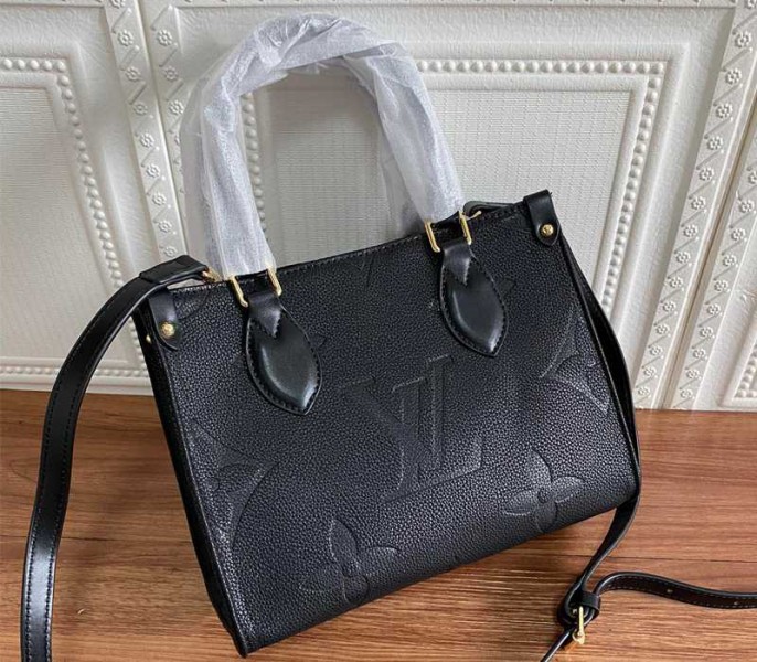 Louis Vuitton Monogram Empreinte Leather Onthego PM Bag In Black - Louis Vuitton