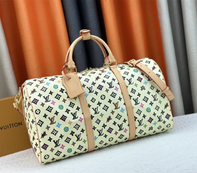 Louis Vuitton Monogram Craggy Keepall Travel 50 Bag In Vanilla - Louis Vuitton