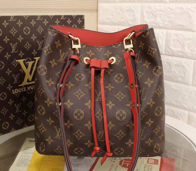 Louis Vuitton Monogram Canvas NeoNoe MM Bag In Coquelicot - Louis Vuitton