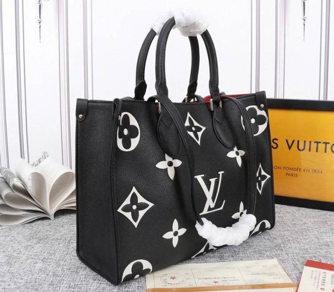 Louis Vuitton Monogram Empreinte OnTheGo MM Tote In Black - Louis Vuitton