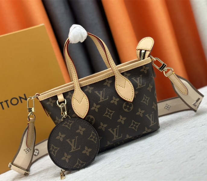 Louis Vuitton Monogram Canvas Neverfull BB Tote In Beige - Louis Vuitton