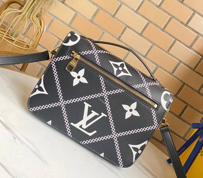 Louis Vuitton Spring 2022 Monogram Empreinte Pochette Metis Handbag In Black - Louis Vuitton