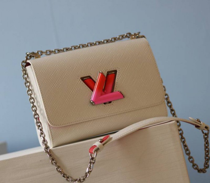 Louis Vuitton Epi Leather Twist MM Limited Edition Bag In Quartz White - Louis Vuitton
