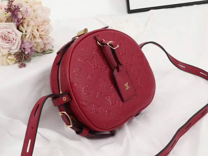 Louis Vuitton Monogram Empreinte Boite Chapeau Souple MM Bag In Red - Louis Vuitton