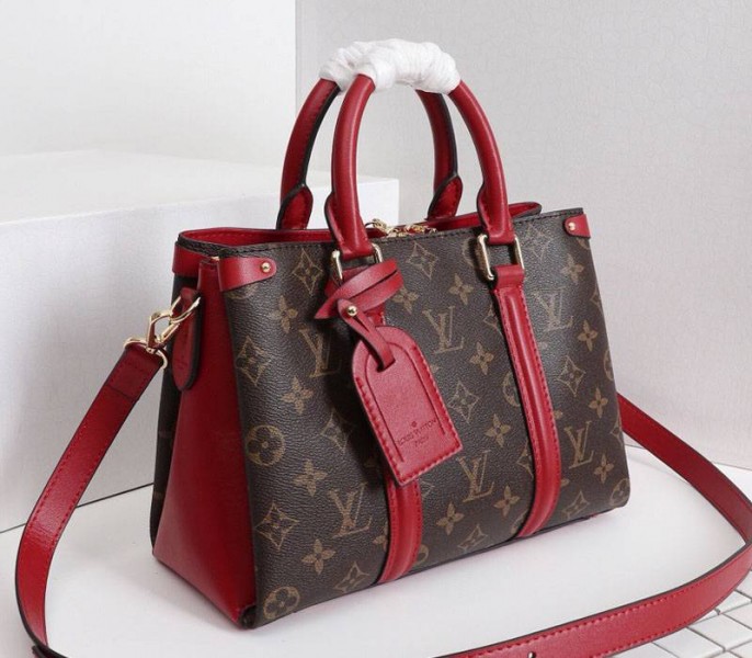 Louis Vuitton Monogram Canvas Soufflot BB Bag In Cerise Red - Louis Vuitton