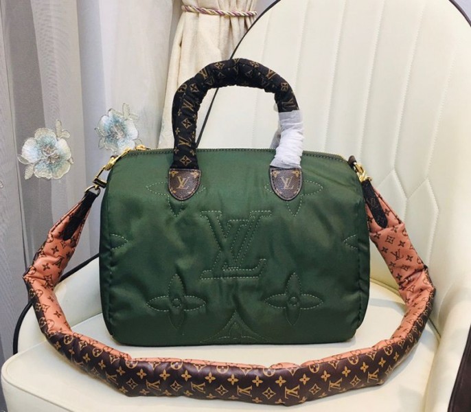 Louis Vuitton Econyl Regenerated Nylon Speedy Bandouliere 30 Handbag In Khaki Green - Louis Vuitton