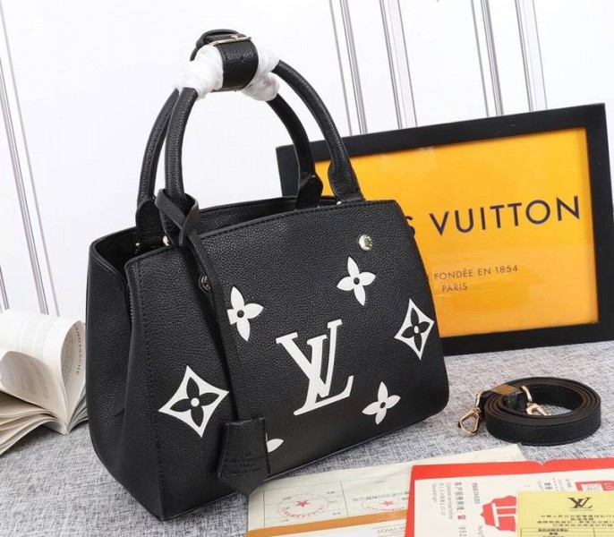 Louis Vuitton Monogram Empreinte Montaigne BB In Black - Louis Vuitton