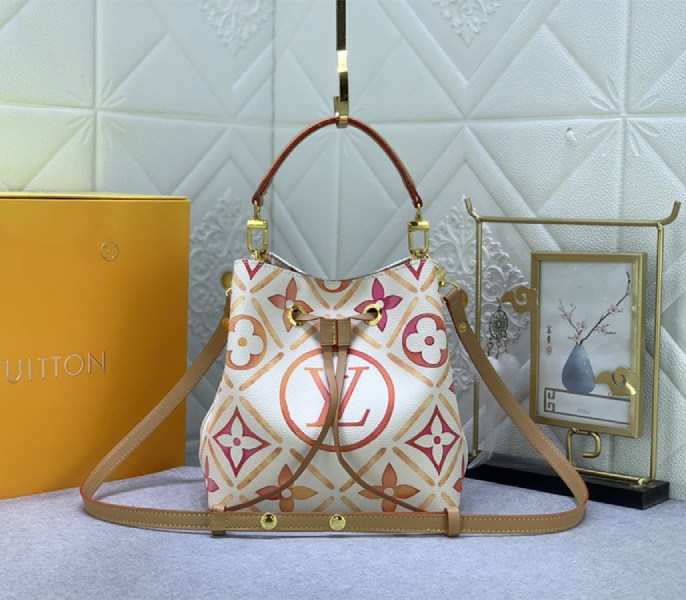 Louis Vuitton LV By The Pool Monogram Tiles Canvas NeoNoe BB Bag In Coral - Louis Vuitton