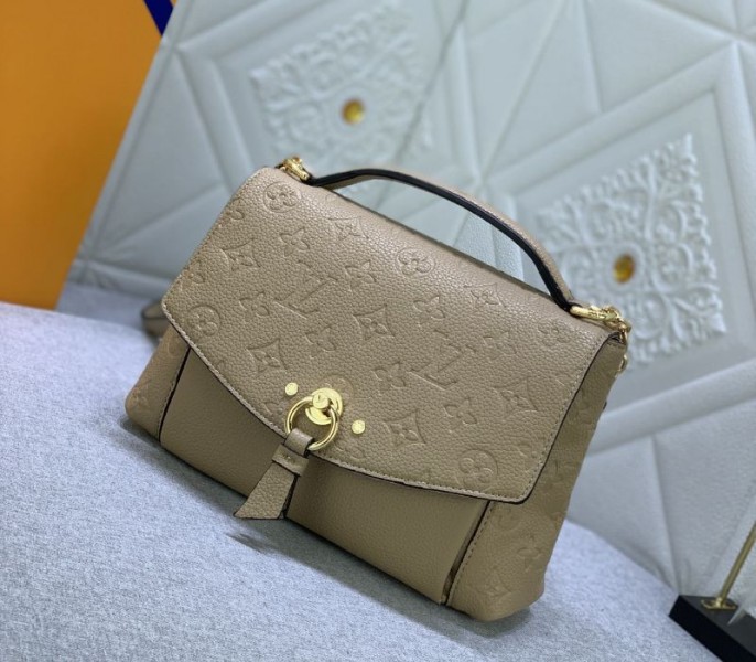 Louis Vuitton Monogram Empreinte Leather Blanche BB Handbag In Beige - Louis Vuitton