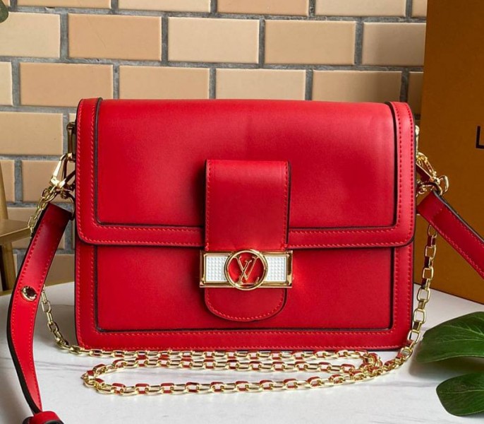 Louis Vuitton Dauphine Lugano MM Bag In Bloody Mary Red - Louis Vuitton