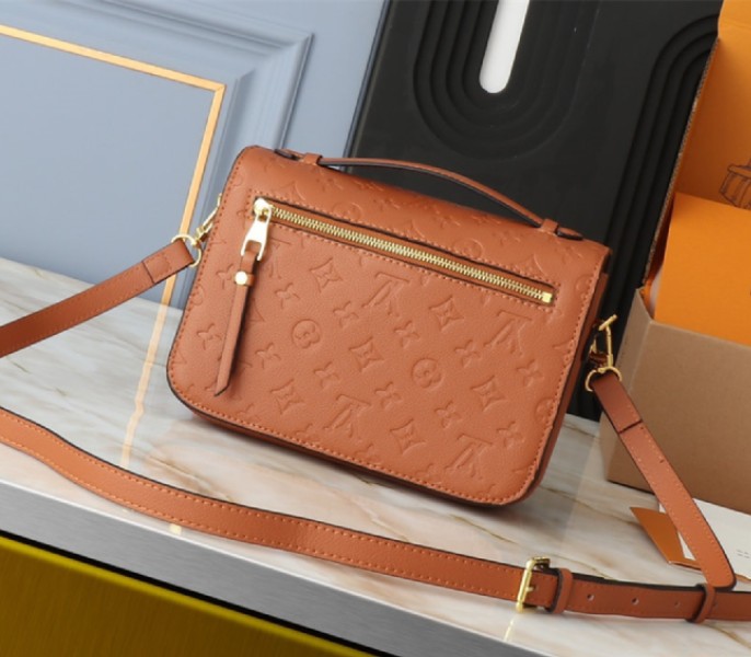Louis Vuitton Monogram Empreinte Metis Handbag In Cognac Brown - Louis Vuitton