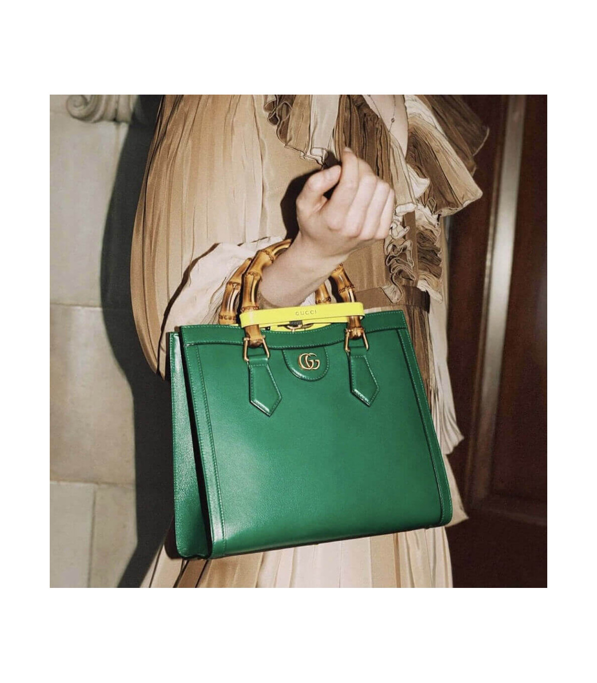 Gucci Diana Small Tote Bag Green