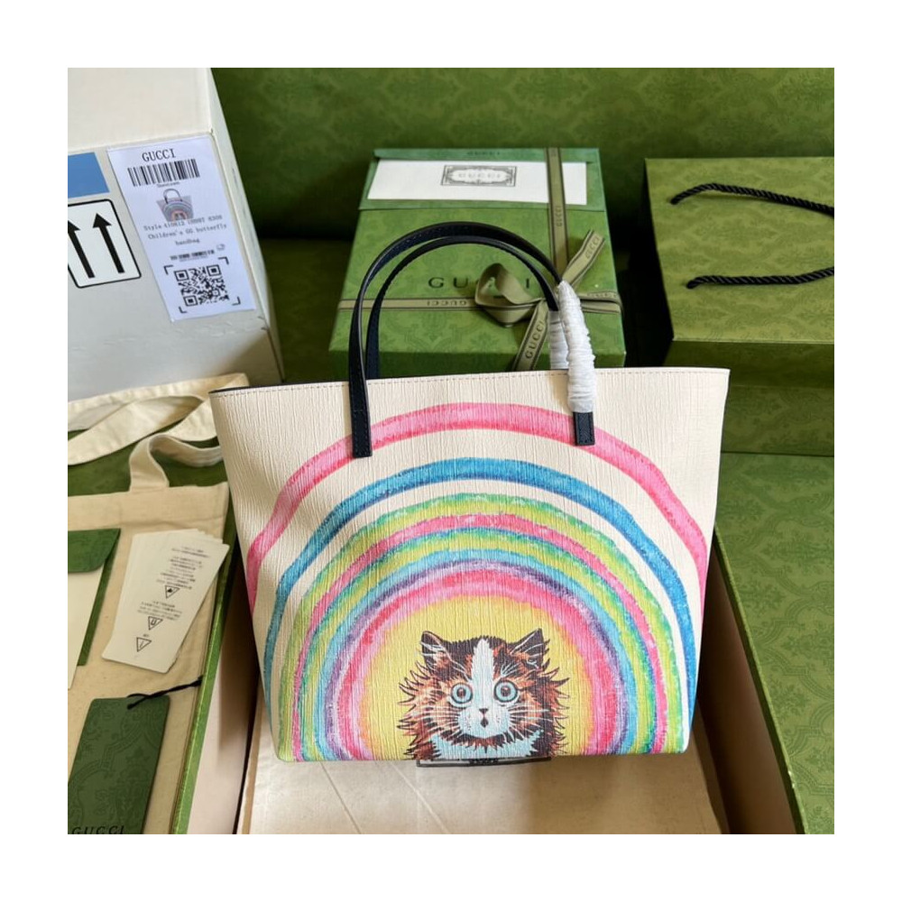 Gucci Children's Cat Print Tote