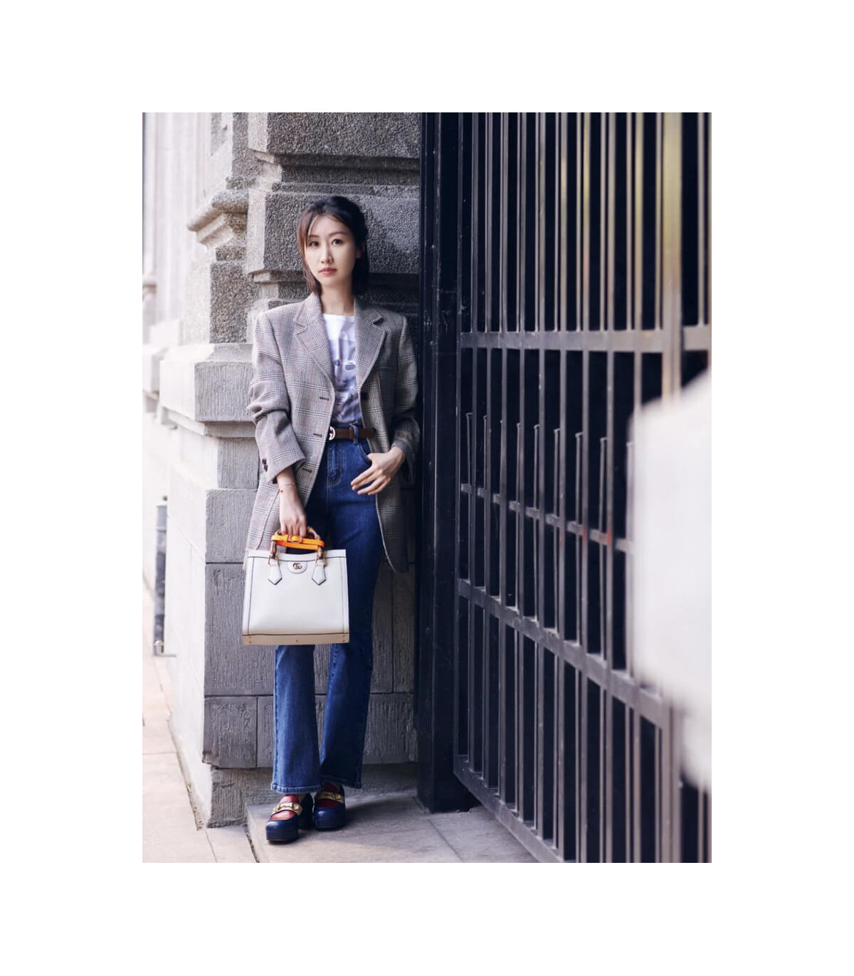 Gucci Diana Small Tote Bag White