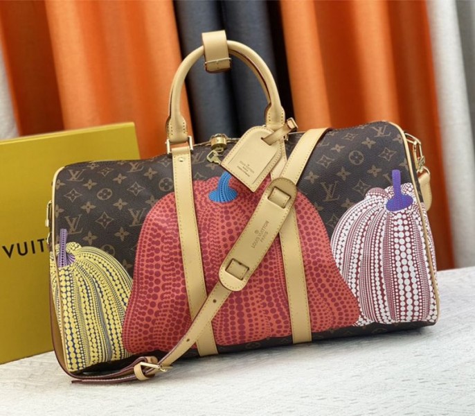 Louis Vuitton X YK Monogram Canvas Keepall 45 Luggage In Pumpkin - Louis Vuitton