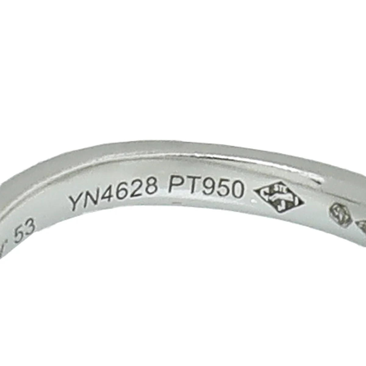 Cartier Diamond Platinum Trinity Ruban Wedding Band Ring 53