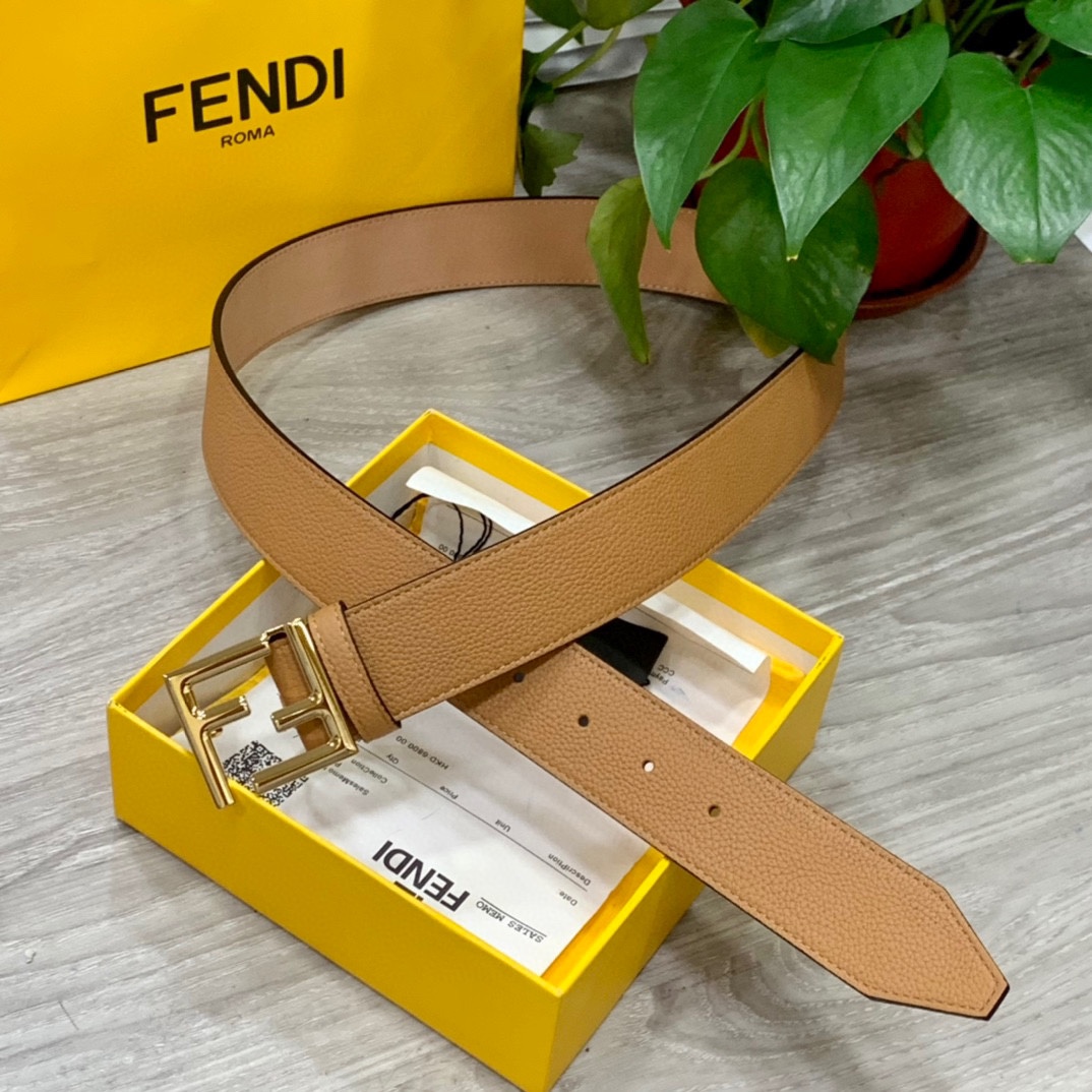 Fendi Leather Belts 1:1 Mirror Version
