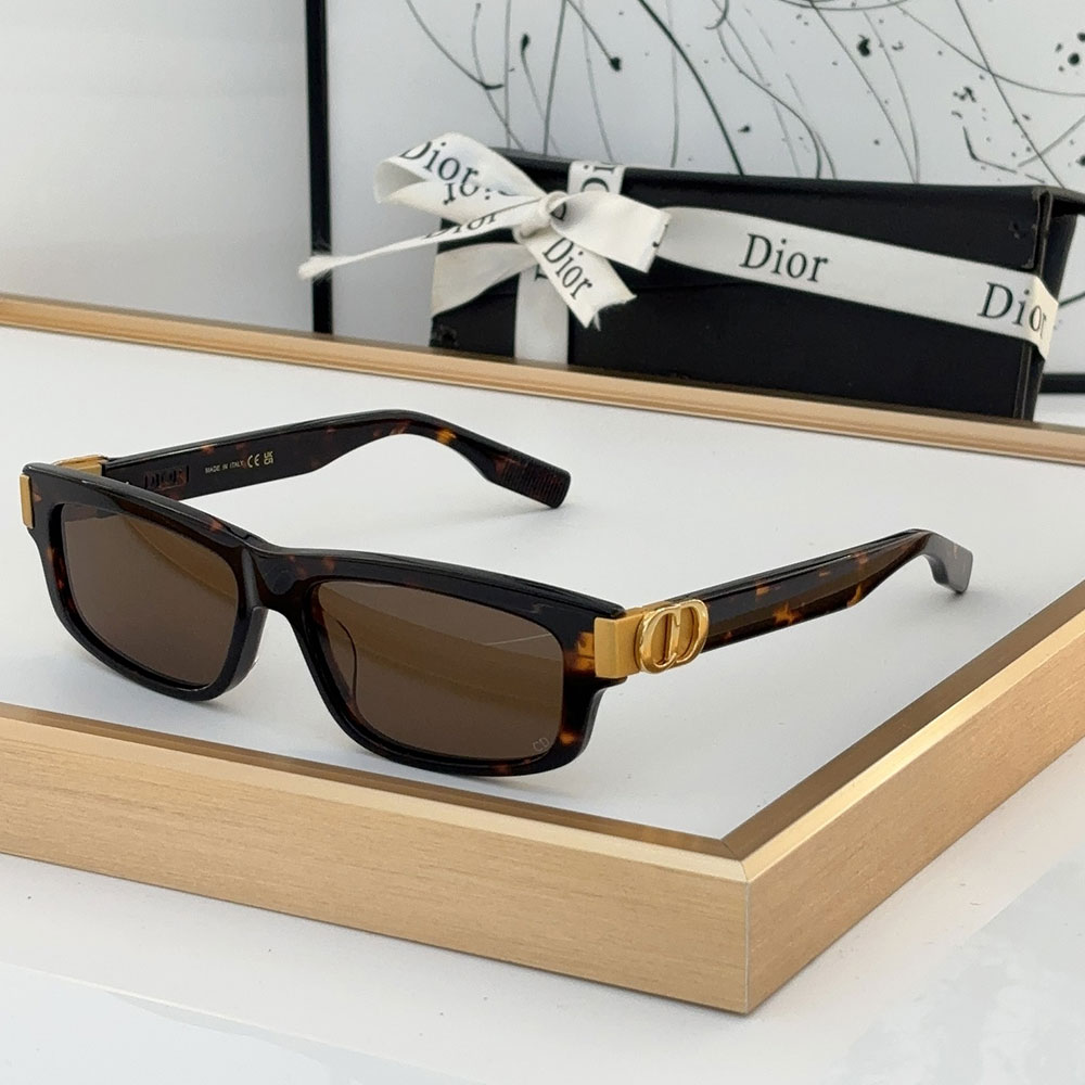 Dior Mirror Leg Stereoscopic Logo Acetate Fibre sunglasses Top quality  (Replica）