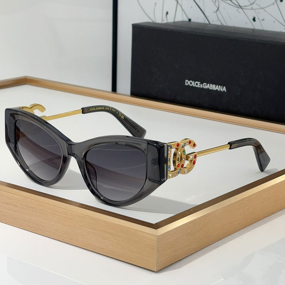 DOLCE & GABBAN DG Large Logo With Metal Mirror legs Sunglasses Top quality （Replica）