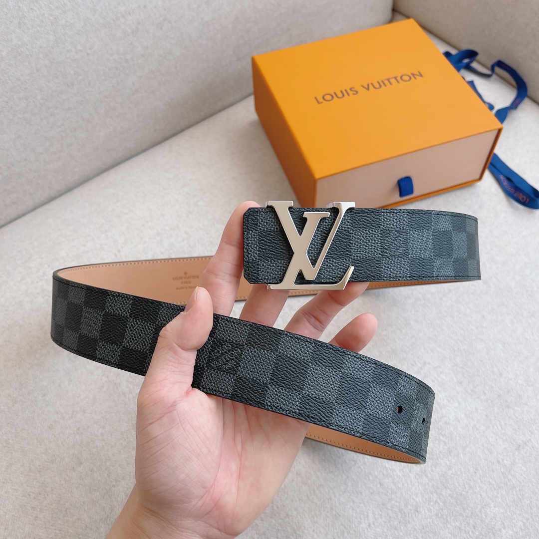 Louis Vuitton LV Leather Belts 1:1 Mirror Version