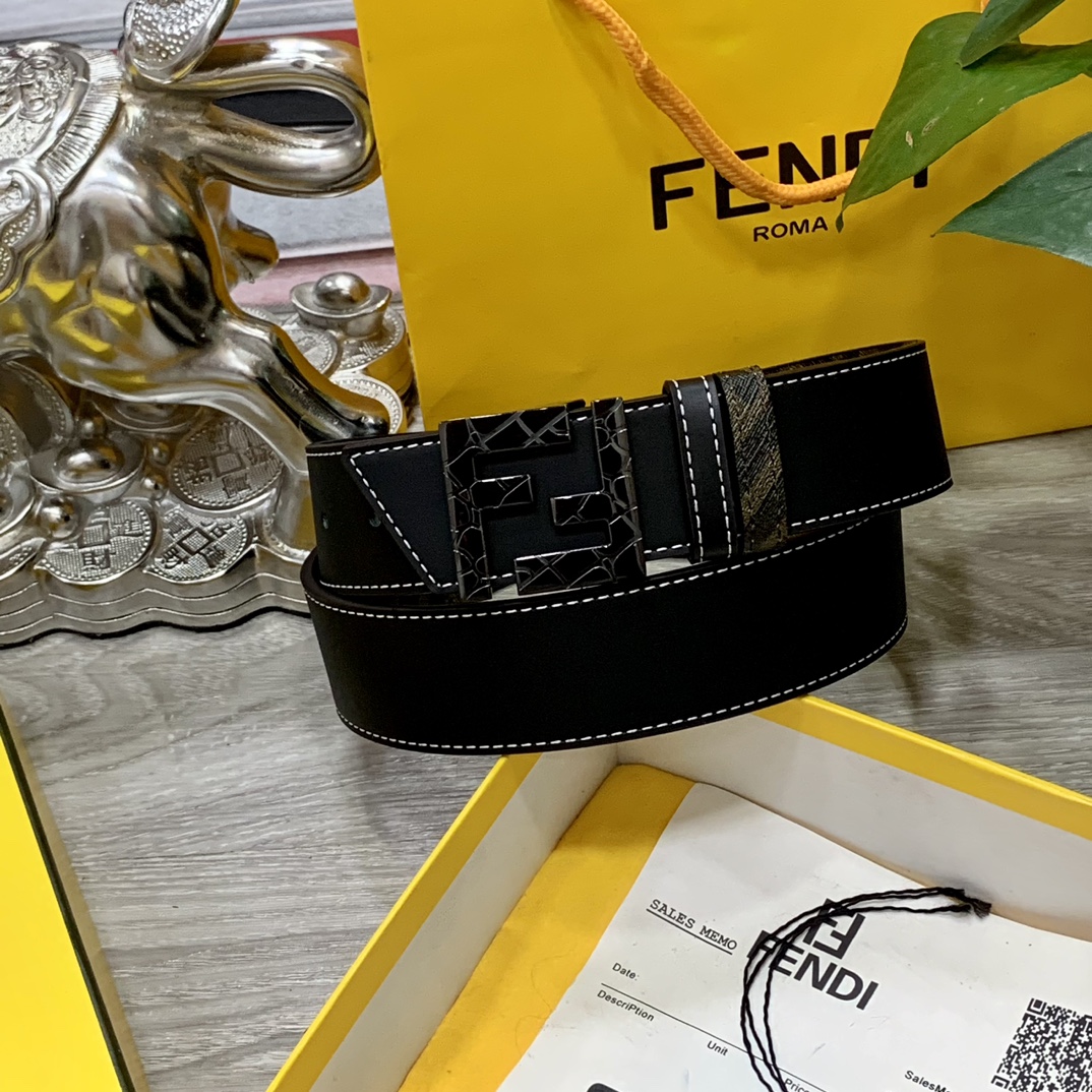 Fendi Leather Belts 1:1 Mirror Version