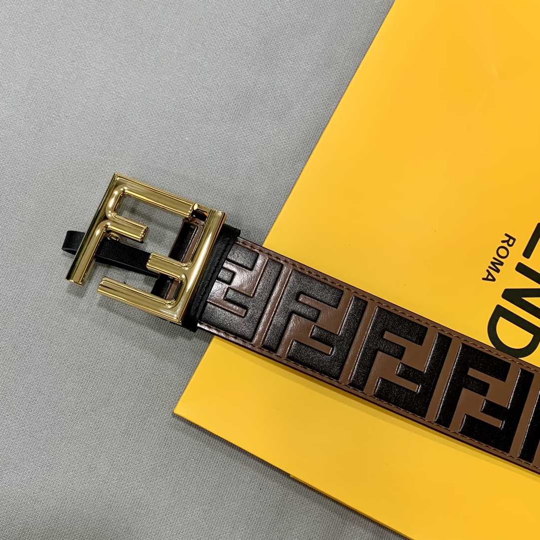Fendi Leather Belts 1:1 Mirror Version