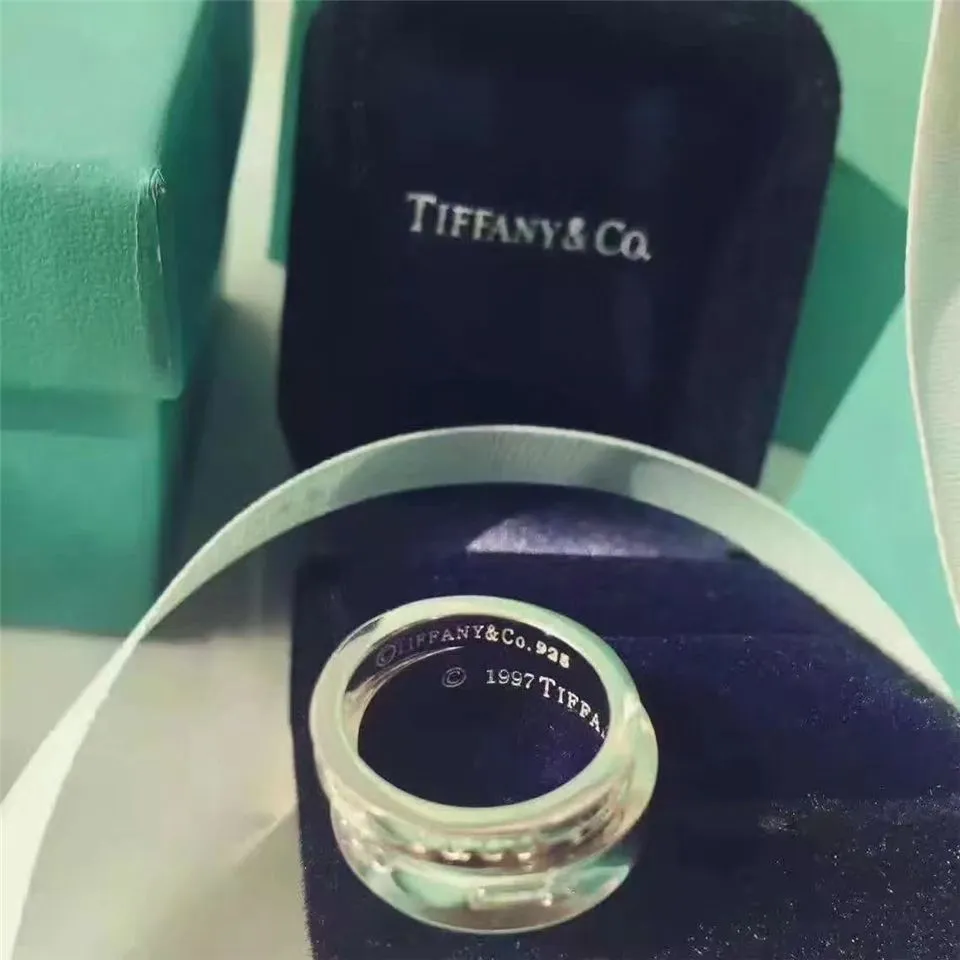 Best Tiffany 1837 Wide/Narrow Couples Rings Modern Wedding Women Meet Fashion GRP01703/GRP05652