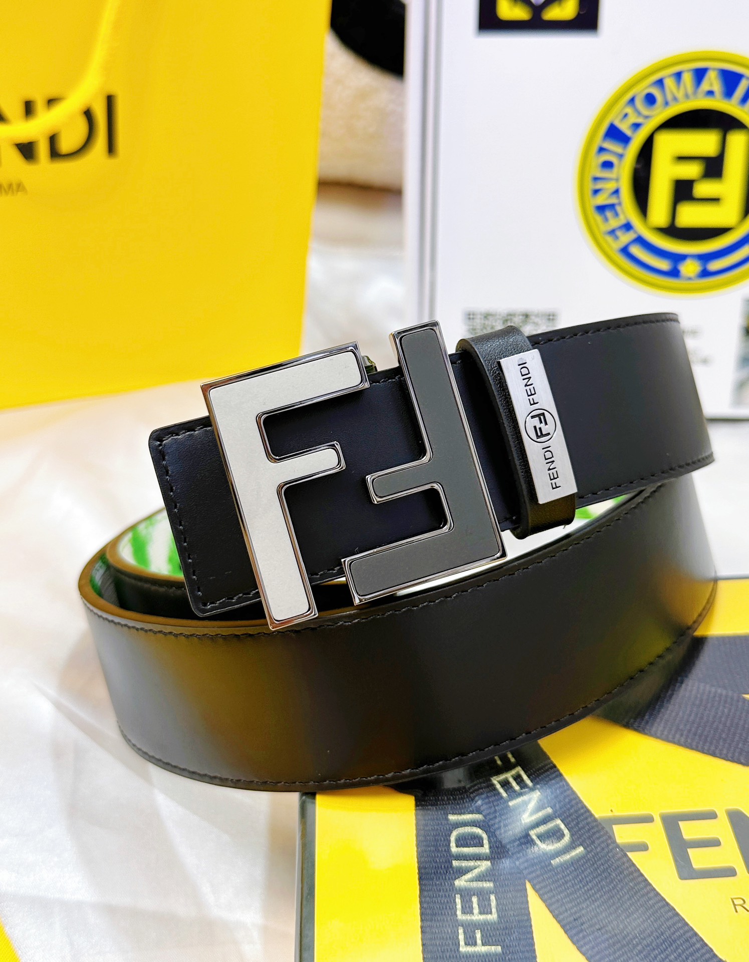 Fendi Leather Belts 1:1 Mirror Version