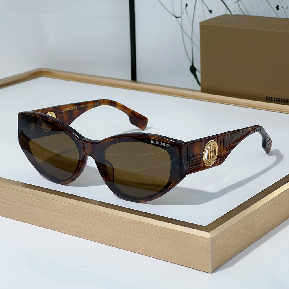 Burberry  Mirror leg Hollowed out Logo  Sunglasses Top quality （Replica）