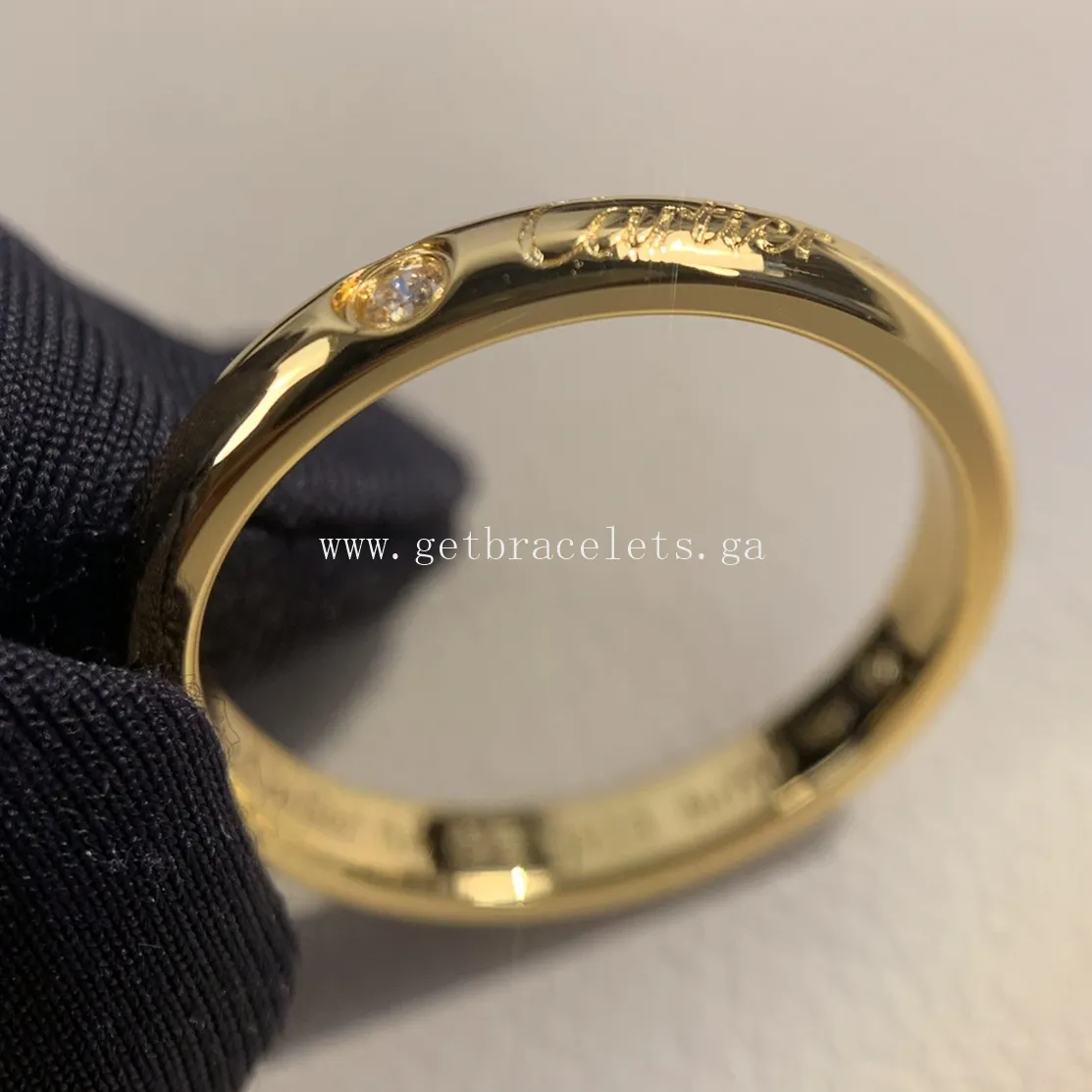 Cartier 1895 Wedding ring With 1 Diamonds Yellow Gold