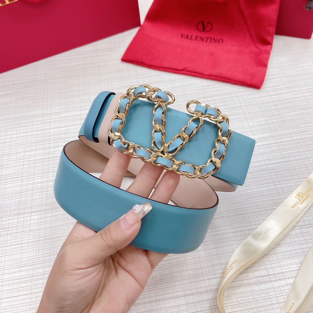 Valentino Leather Belts 1:1 Mirror Version