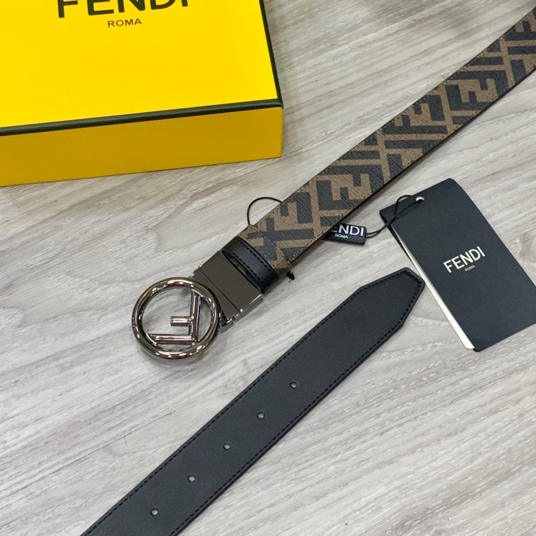 Fendi Leather Belts 1:1 Mirror Version