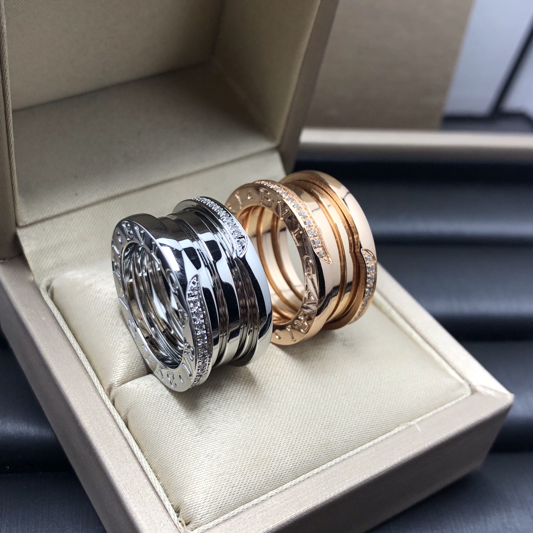 Bvlgari B.ZERO1 RING, White Gold,Rose Gold