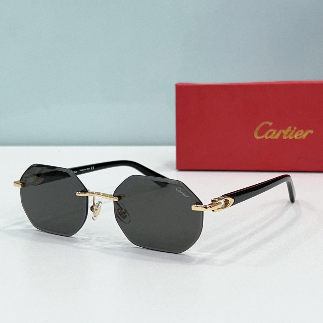 Cartier  Metal Leg Rimless sunglasses Top quality （Replica）