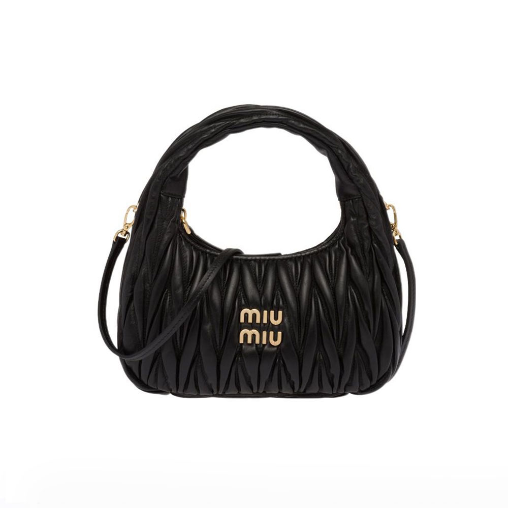 Miumiu Wander matelassé hobo Shoulder bag Mini&Small Handbag(Replica)